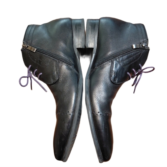 Rad Russell Derby Boots Black Leather Lace Up Dress Boots Men\'s Size 9 main image 10